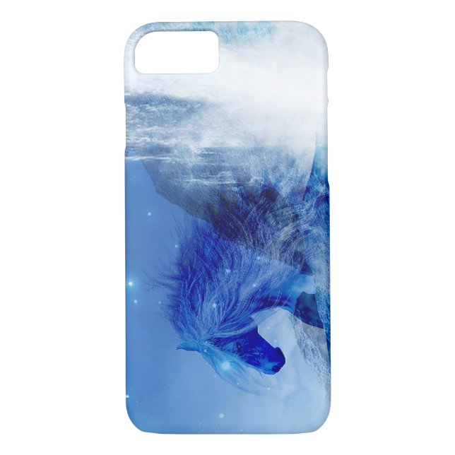 Coques Case-Mate iPhone cheval bleu (Dos)