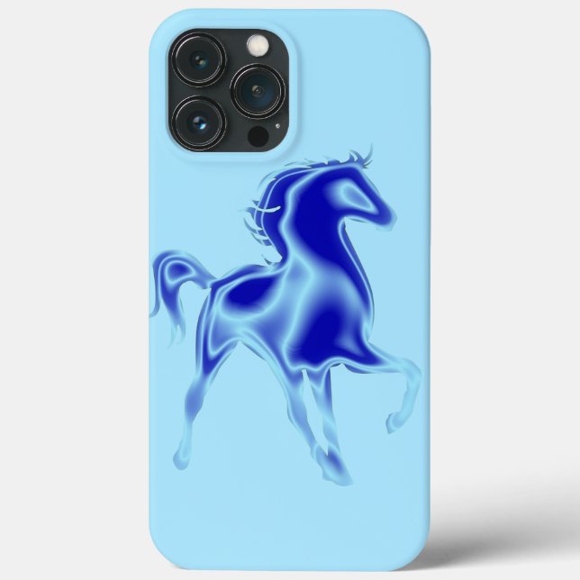 Coques Case-Mate iPhone Cheval Bleu Design moderne (Verso)