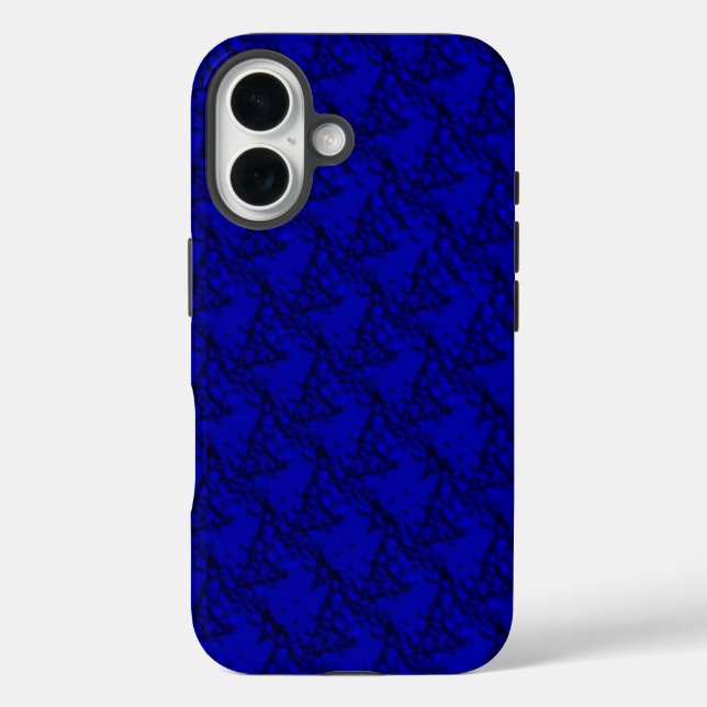 Coques Case-Mate iPhone Cheval Cheval en bleu art déco (Verso)
