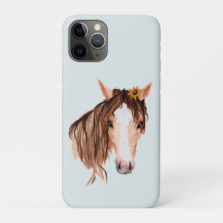 Case-Mate iPhone Case Cheval d'aquarelle avec tournesol