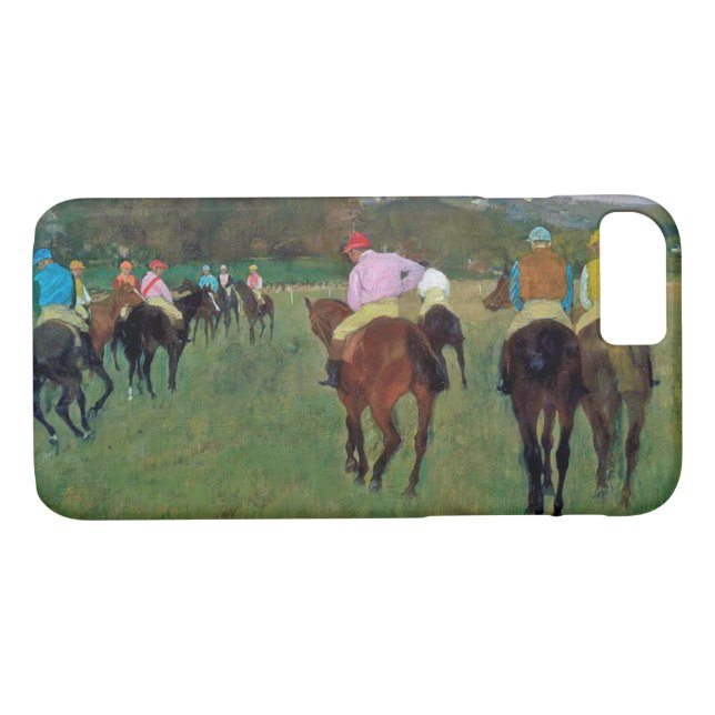 Coques Case-Mate iPhone Cheval de course Longchamp, Edgar Degas (Dos (Horizontal))