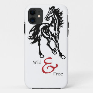 Etui iPhone Case-Mate Cheval de course noir, blanc, rouge, sauvage et li