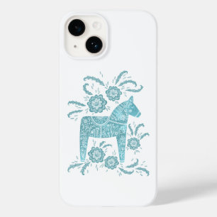Coque Case-Mate iPhone Cheval de Dala suédois Vert Turquoise