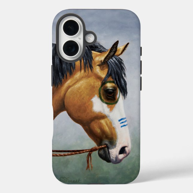 Coques Case-Mate iPhone Cheval de guerre amérindien Buckskin Pinto (Verso)