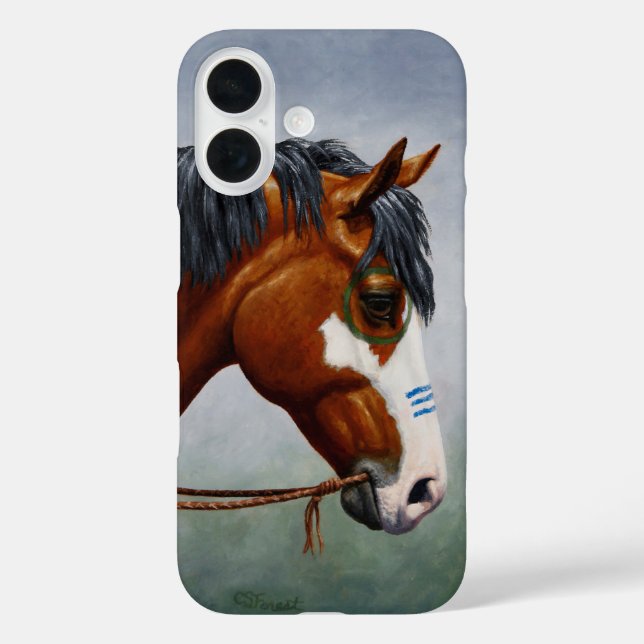 Coques Case-Mate iPhone Cheval de guerre Pinto de la baie amérindienne (Verso)