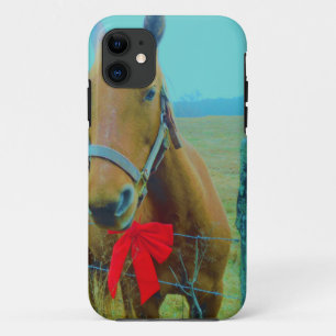 Coques Pour iPhone Cheval de Noël rétro