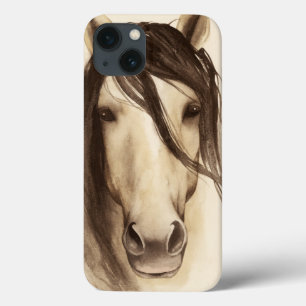 Coques Pour iPhone Cheval des animaux   de grange d'aquarelle