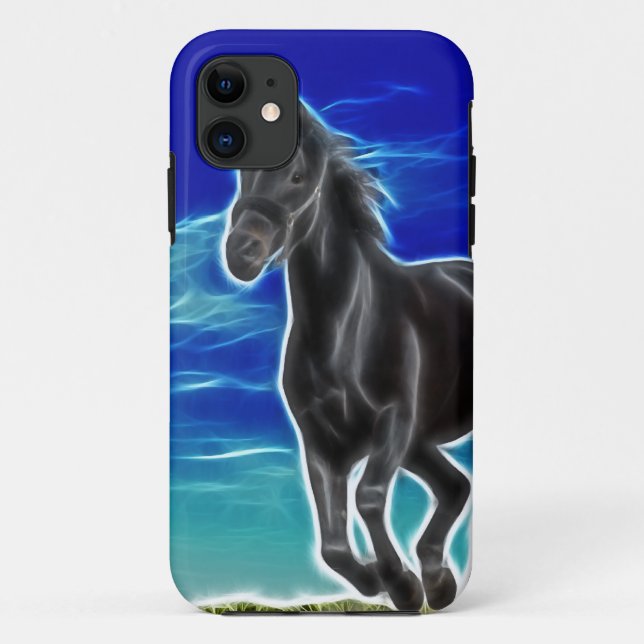 Coques Case-Mate iPhone Cheval d'étalon noir (Dos)