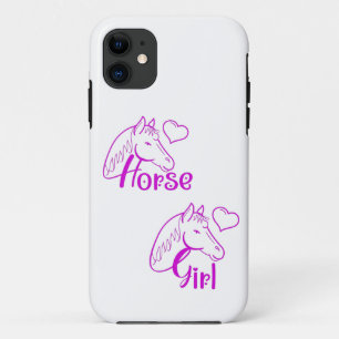 Case-Mate iPhone Case Cheval fille en violet avec tête de cheval Police