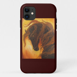 Coque iPhone 11 Cheval foncé
