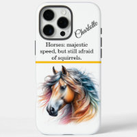 Cheval majestueux à crinière colorée. IA générativ