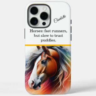 Coque iPhone 16 Pro Max Cheval manié - Art IA