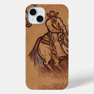 Coque Case-Mate iPhone Cheval occidental en cuir équitation Rodeo Cowboy