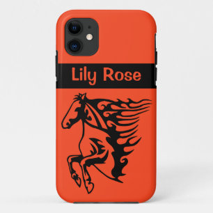 Case-Mate iPhone Case Cheval Poney Bronco Automnal Orange Ligne claire