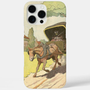 Coque iPhone 16 Pro Max Cheval rustique et buggy illustré