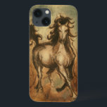 Case-Mate iPhone Case Cheval sauvage et couleurs chaudes<br><div class="desc">Ethan Harper est connu pour ses peintures abstraites. Il aime peindre des chevaux et des paysages et cette image ne fait pas exception. La netteté de l'encre utilisée sur le cheval sauvage se fond parfaitement avec les couleurs chaudes de l'arrière - plan.</div>