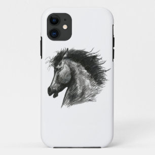 Coque iPhone 11 Cheval sauvage et enflammé