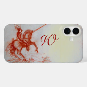 Coque Pour iPhone 16 Plus CHEVALIER FLORENTINE SUR HORSEBACK Monogramme
