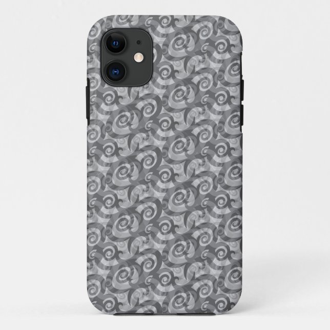 Coques Case-Mate iPhone Chevauchement du Motif Abstrait Spirales (Dos)
