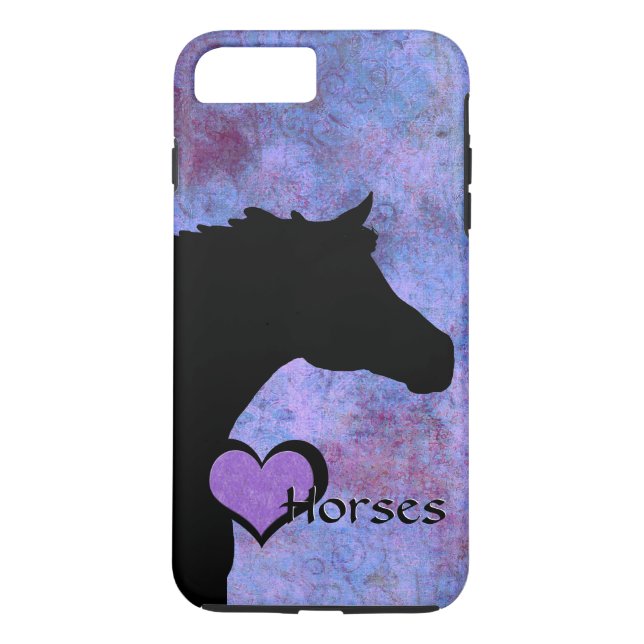 Coques Case-Mate iPhone Chevaux cardiaques IV (violet/bleu) (Dos)