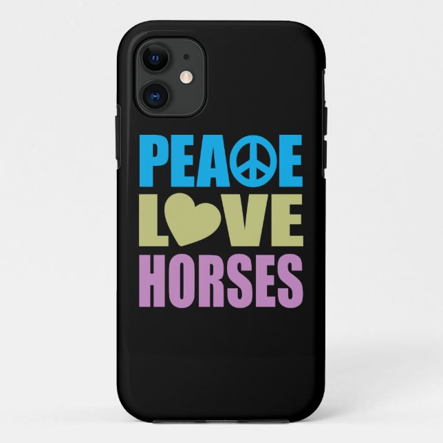 Coques Case-Mate iPhone Chevaux d'amour de paix (Dos)