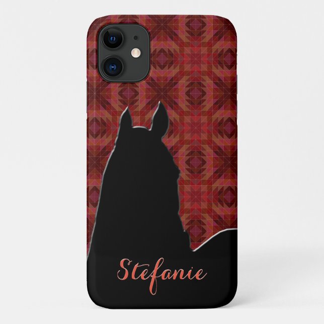 Coques Case-Mate iPhone Chevaux de coeur I (marron) (Dos)