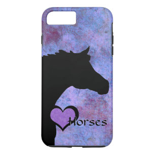 Etui iPhone Case-Mate Chevaux de coeur IV (pourpres/bleu)