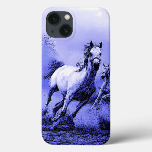Coque Case-Mate iPhone Chevaux de course et Lune Bleue