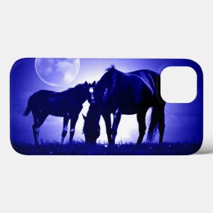 Coques Pour iPhone Chevaux et nuit bleue