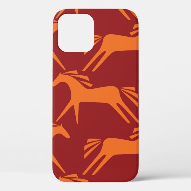 Coques Case-Mate iPhone Chevaux motifs sans couture (Verso)