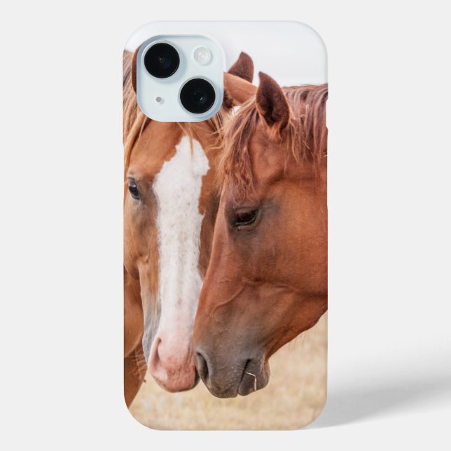 Coques Case-Mate iPhone Chevaux qui se câlinent dans un pâturage (Verso)