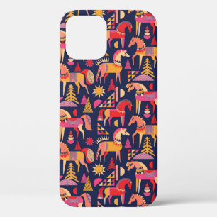Case-Mate iPhone Case Chevaux scandinaves motif design transparent. Déc