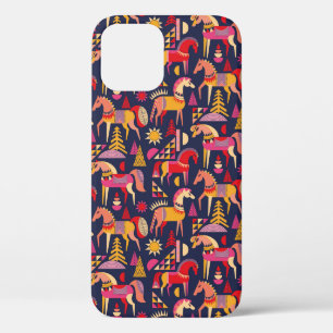 Case-Mate iPhone Case Chevaux scandinaves motif design transparent. Déc