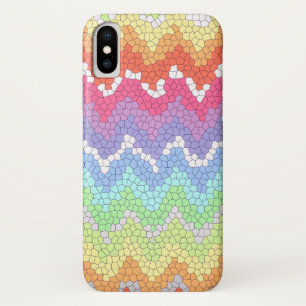 Coque Case-Mate Pour iPhone chevron arc-en-ciel Vitre coloré Abstrait