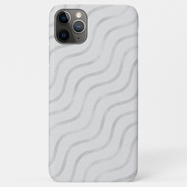 Coques Case-Mate iPhone Chevron argenté sur Grey (Dos)