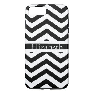 Coque Case-Mate Pour iPhone Chevron Black & White Personnalisé Avec Nom