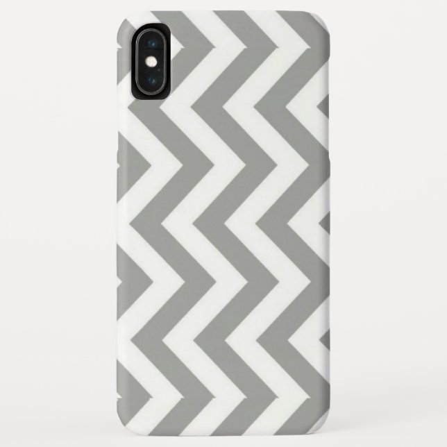 Coques Case-Mate iPhone Chevron blanc gris (Dos)