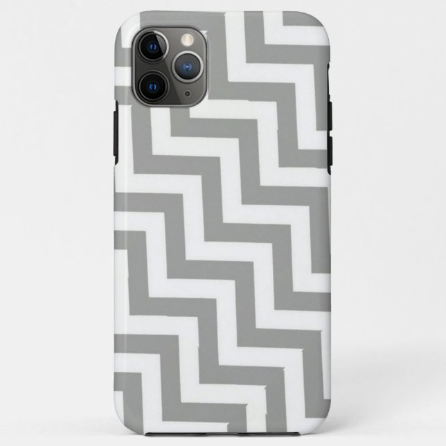 Coques Case-Mate iPhone Chevron blanc gris (Dos)