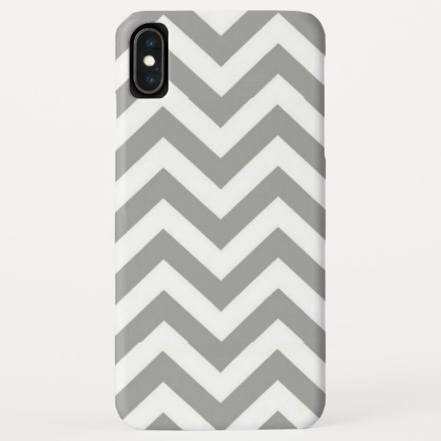 Coques Case-Mate iPhone Chevron blanc gris (Dos)