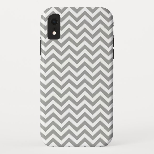 Coques Case-Mate iPhone Chevron blanc gris (Dos)