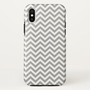 Case-Mate iPhone Case Chevron blanc gris