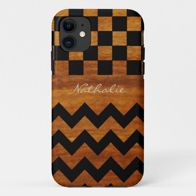 Coques Case-Mate iPhone chevron et carrés personnalisés (Dos)