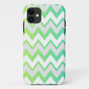 Coques Pour iPhone Chevron motif vert turquoise aqua ombre élégant
