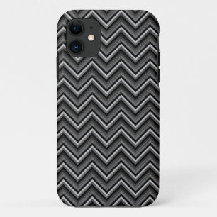 Case-Mate iPhone Case Chevron noir et argent