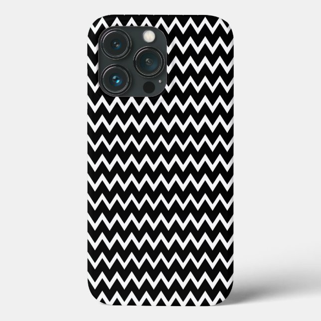 Coques Case-Mate iPhone Chevron noir et blanc (Verso)