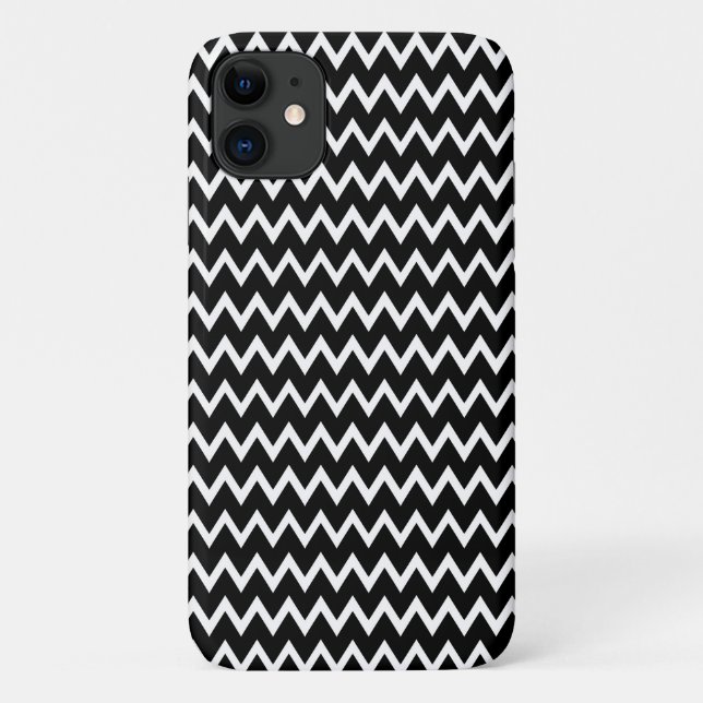 Coques Case-Mate iPhone Chevron noir et blanc (Dos)