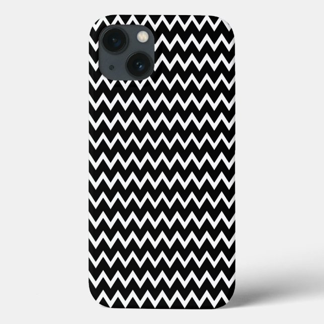 Coques Case-Mate iPhone Chevron noir et blanc (Verso)