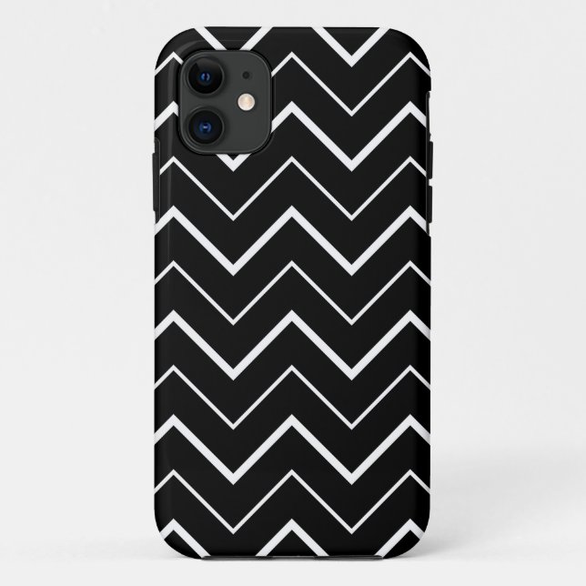 Coques Case-Mate iPhone Chevron noir et blanc (Dos)
