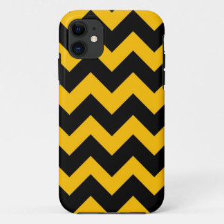 Coque Case-Mate Pour iPhone Chevron noir et jaune Motif Zigzap