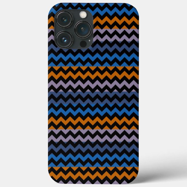 Coques Case-Mate iPhone Chevron noir orange Zigzag (Verso)